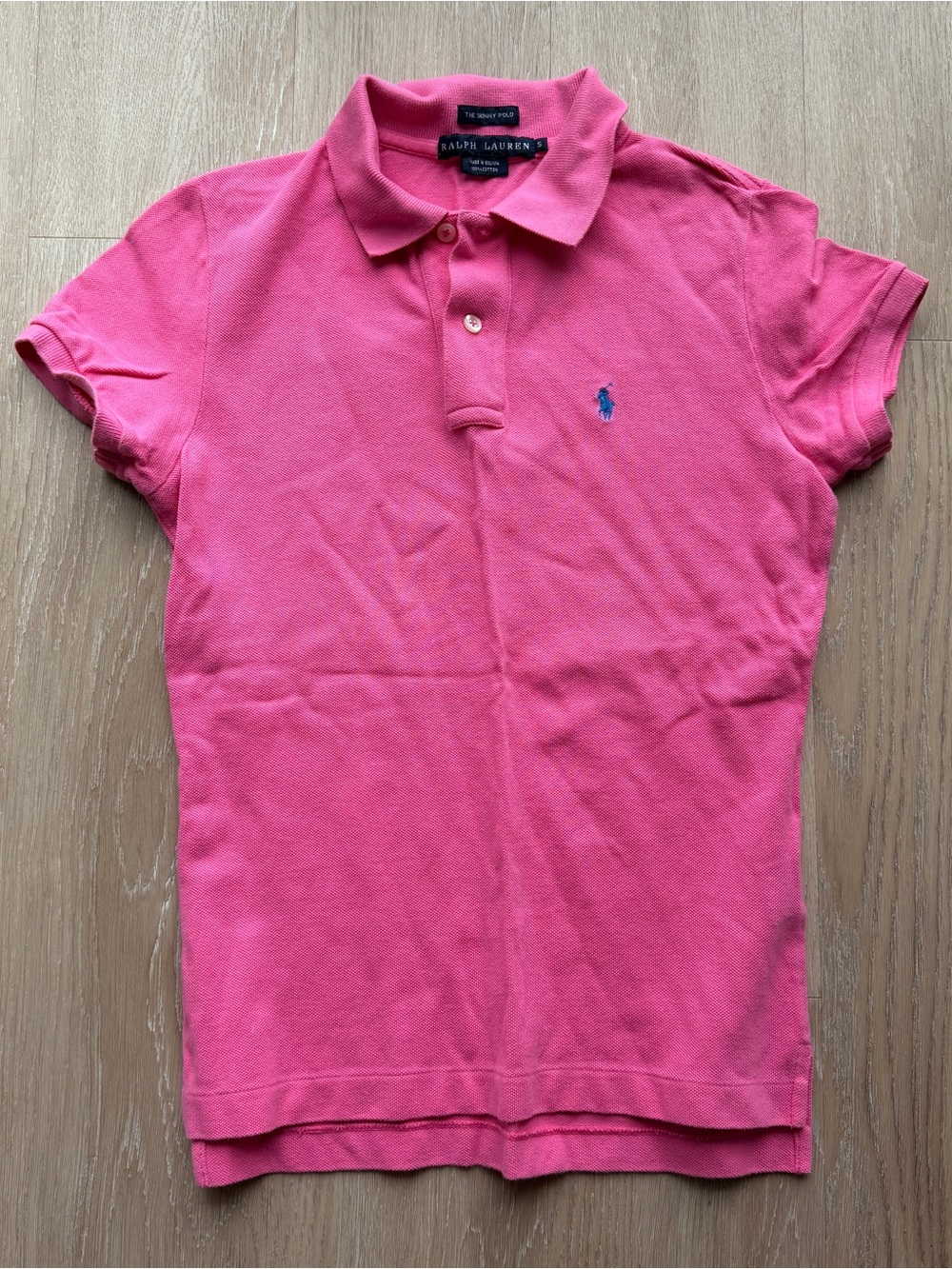 Ralph Lauren pink and blue skinny fit polo